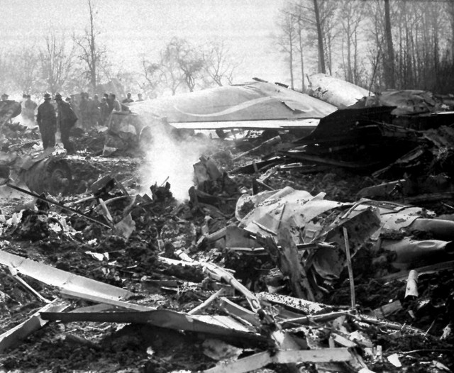 Wreckage of Sabena Flight 548, 15 February 1961.