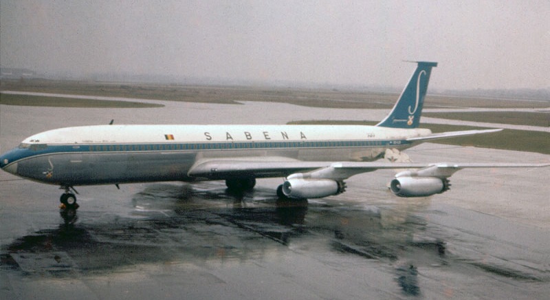 Boeing 707-329 OO-SJB, Sabena Flight 548. (© Guy Van de Merckt)