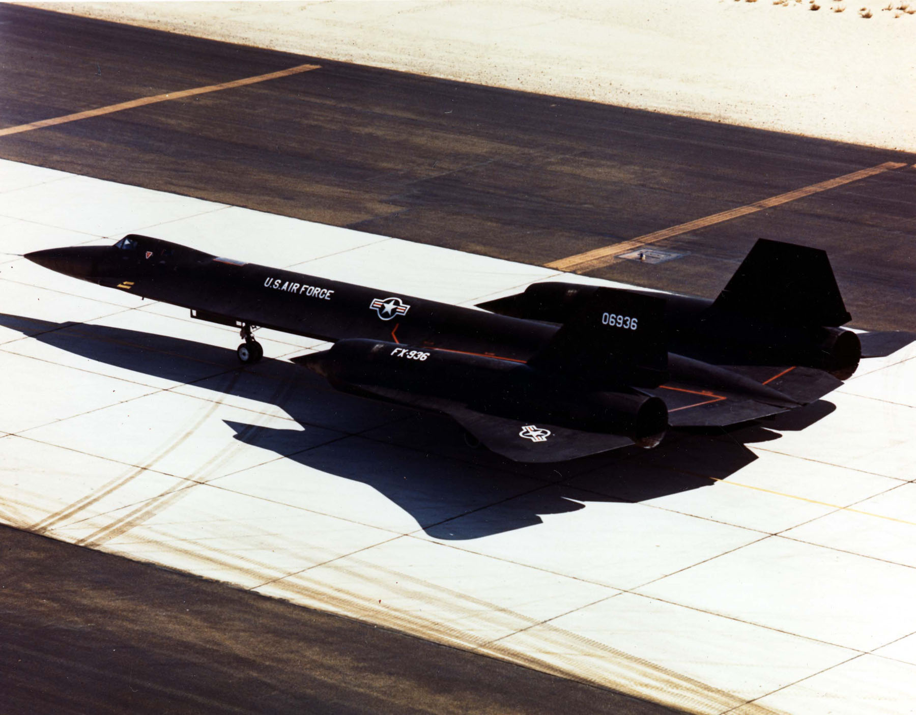 Lockheed YF-12A 60-6936, holder of three World Absolute Speed Records and the World Absolute Altitude Record. (U.S. Air Force)
