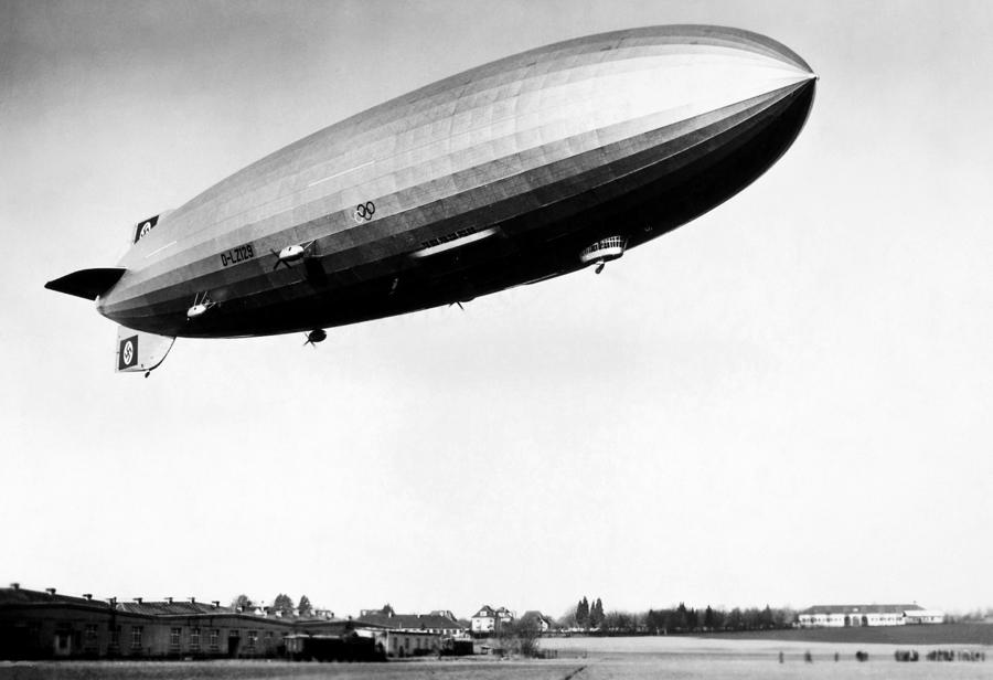 Airship Hindenburg, D-LZ129, at Friedrichsafen, Germany