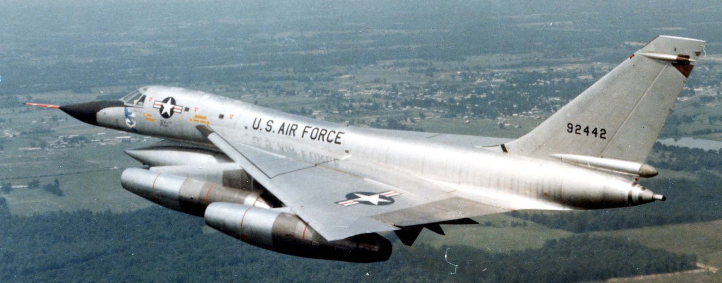 Convair B-58A-10-CF Hustler 59-2442, FAI speed record holder. (U.S. Air Force)