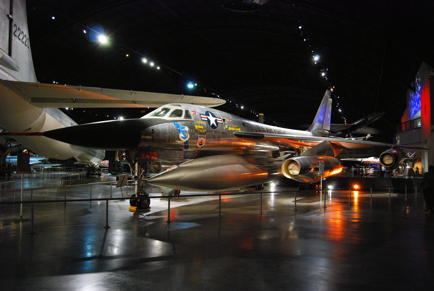 Convair B-58A-10-CF Hustler 59-2458, Cowtown Hustler, at the National Museum of the United States Air Force. (U.S. Air Force)