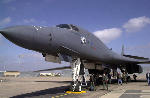 Star of Abilene, Rockwell B-1B, 83-0065, after its last flight, 1 March 2003. (U.S. Air Force)