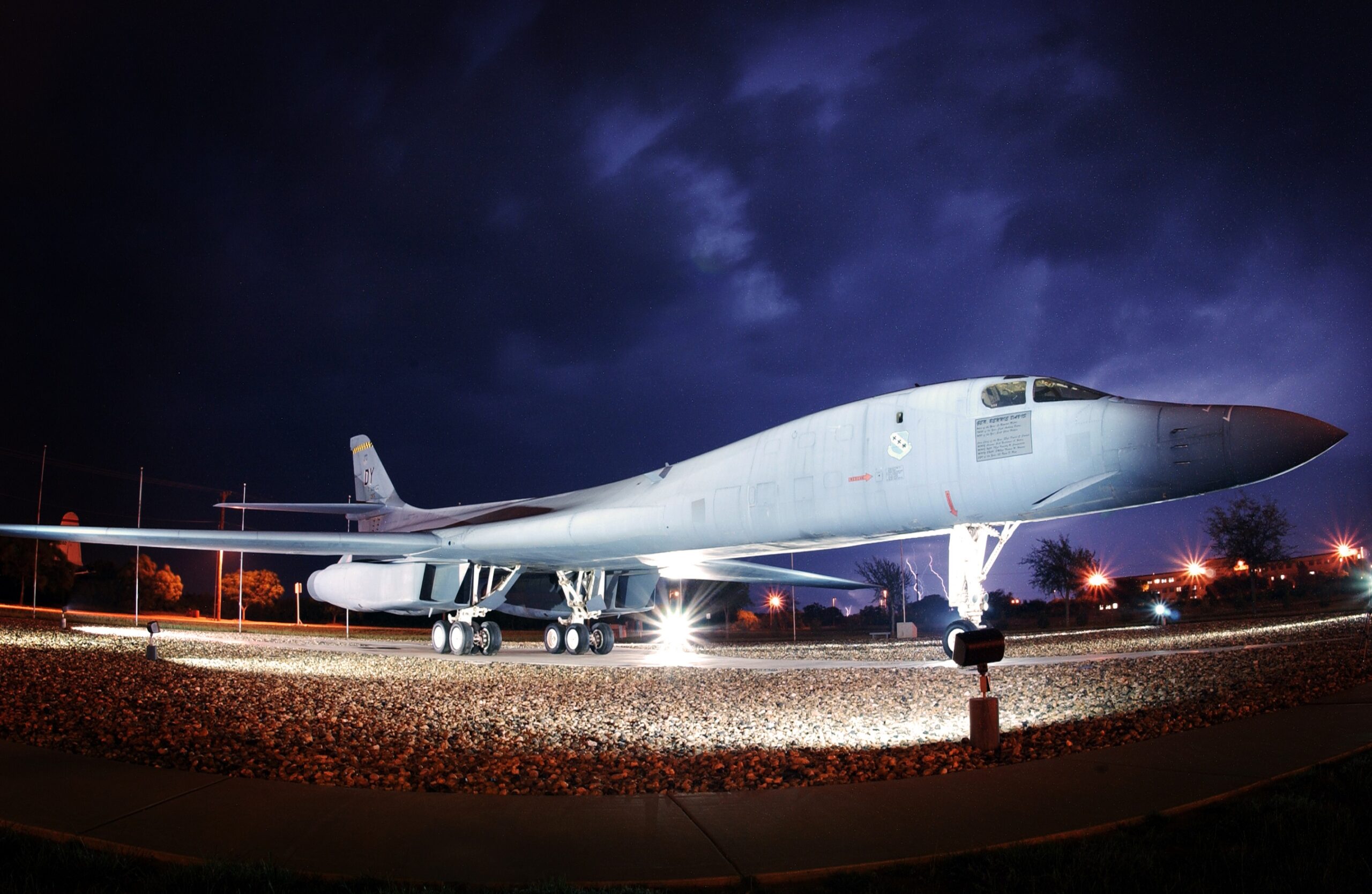 Star of Abilene, Rockwell B-1B 83-0065, after its last flight, Dyess AFB, 1 March 2003. (U.S. Air Force)