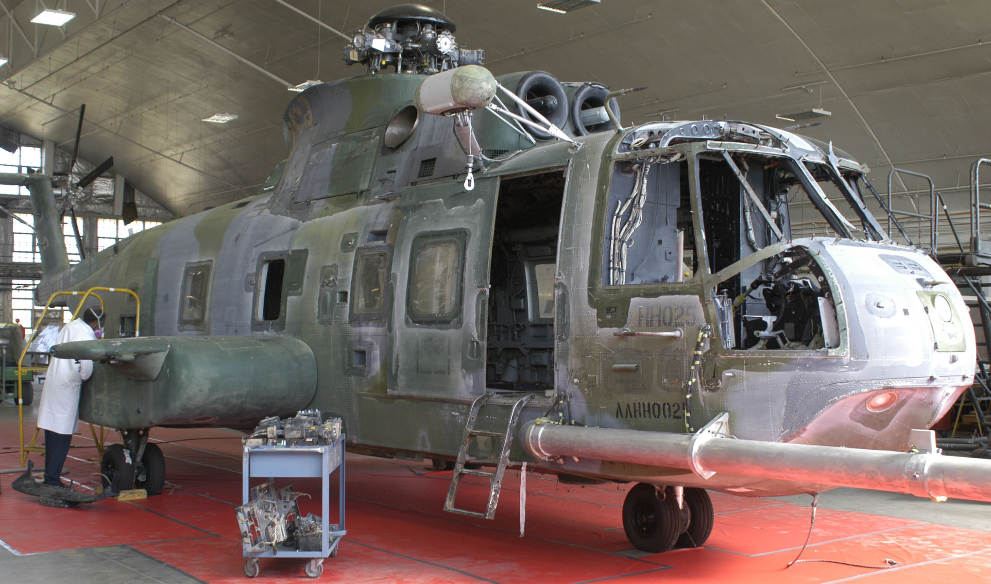Sikorsky HH-3E 67-14709 under restoration at the National Museum of the United States Air Force, 2010. (U.S. Air Force)