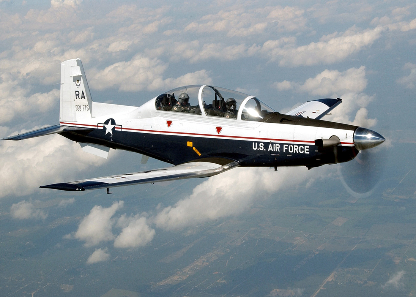 Beechcraft T-6A Texan II primary trainer. (Master Sgt. David Richards, U.S. Air Force)