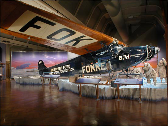 Fokker F.VII/3m Josephine Ford, flown by the Byrd Arctic Expedition, in the collection of The Henry Ford Museum.