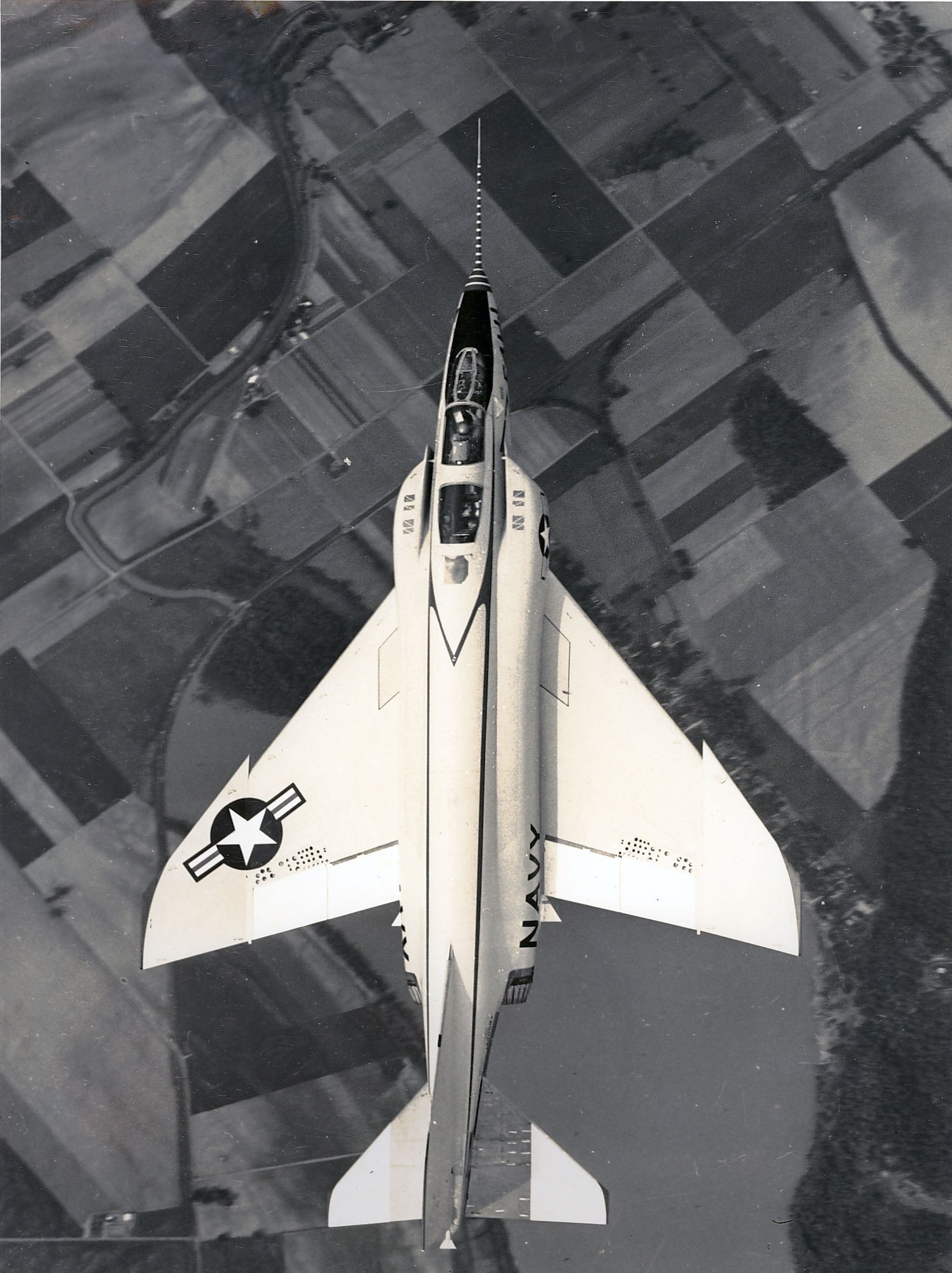 McDonnell YF4H-1 Phantom II Bu. No. 142259, seen from above. (U.S. Navy)