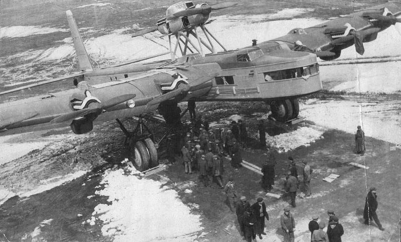 This photograph shows the corrugated sheet metal used for the skin of the ANT-20's wings and fuselage.