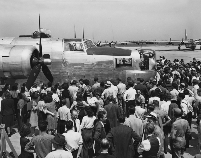 The last B-24 built was this B-24M, 44-51928, at the Ford Willow Run plant. (The Henry Ford)