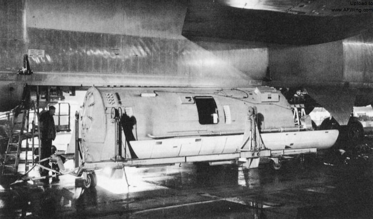 Pressurized two-man RB-52 reconnaissance pod.