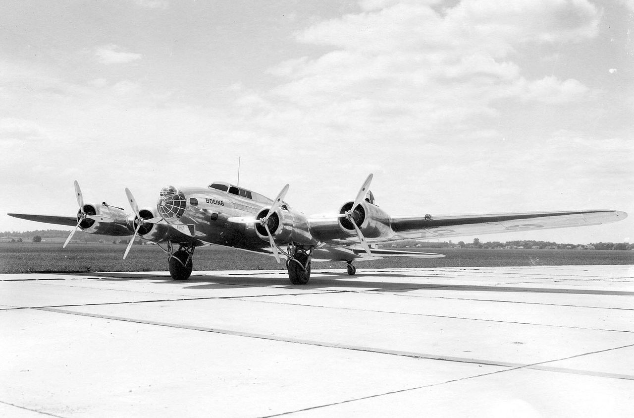 Boeing Model 299, NXxxx72, the prototype XB-17. (U.S. Air Force)