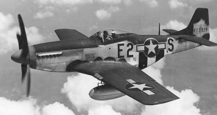 Number two P-51D-5-NA 44-13926, E2*S (note the dorsal fin fillet at base of vertical fin). (U.S. Air Force)
