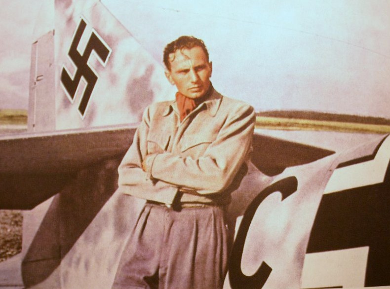 Test pilot Fritz Wendel with the Messerschmitt Me 262 V3 prototype, PC+UC. (Photograph courtesy of Neil Corbett, Test and Research Pilots, Flight Test Engineers) 