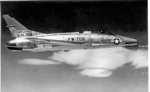 North American Aviation F-100C-1-NA Super Sabre 53-1709, FAI World Speed Record holder. (U.S. Air Force)