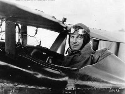 Brigadier General Billy Mitchell at Selfridge Field, Michigan, 1922. This airplane may be a Thomas-Morse MB-3 fighter. (U.S. Air Force)