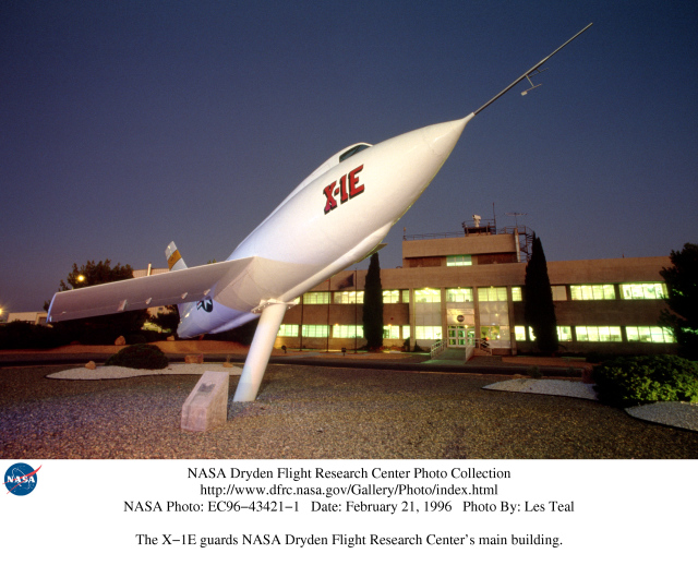 Bell X-1E 46-063 on display at Dryden Flight Research Center