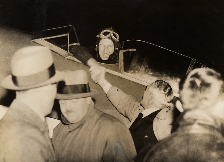 Sir Charles Edward Kingsford Smith, MC, AFC, At Lympne Airport, Kent, England, 6 November 1935. This may be the last photograph ever taken of "Smithy". (International News Photos)