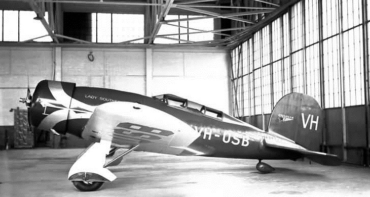 Lockheed 8-D Altair VH-USB, Lady Southern Cross, at Burbank, California, September 1935. (Unattributed)