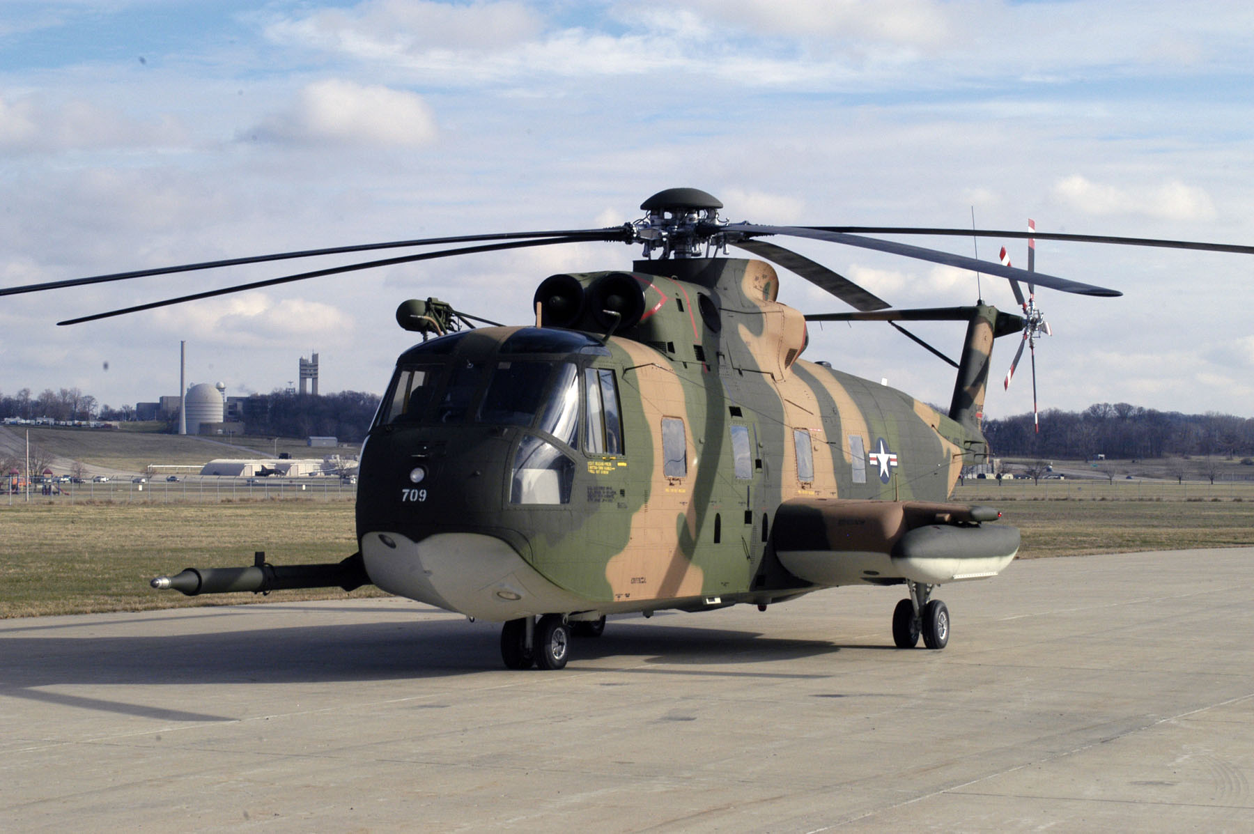 Sikorsky HH-3E Jolly Green Giant 67-14709 at the National Museum of the United States Air Force, Wright-Patterson Air Force Base, Ohio. (U.S. Air Force)