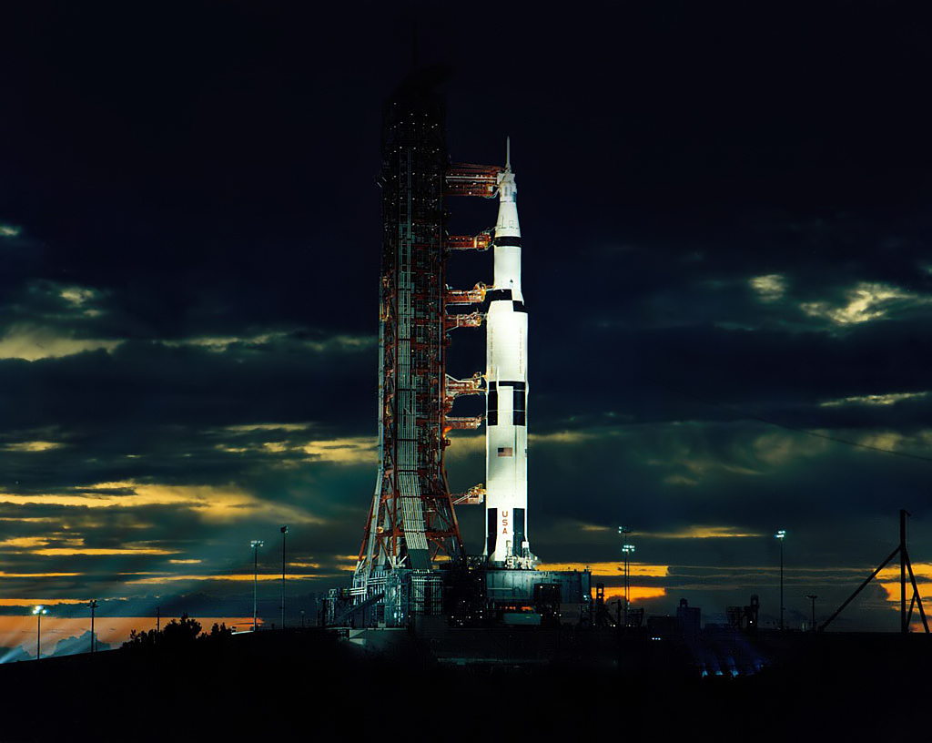 Apollo 17 (AS-512) on the pad at Launch Complex 39A, 21 November 1972. (NASA)