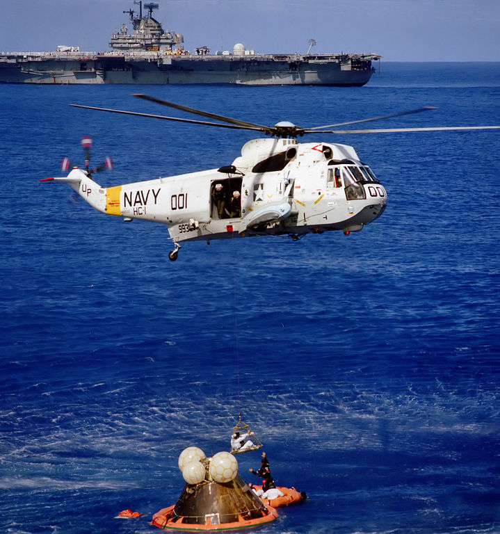 Image result for apollo 17 splashes down in the pacific ocean