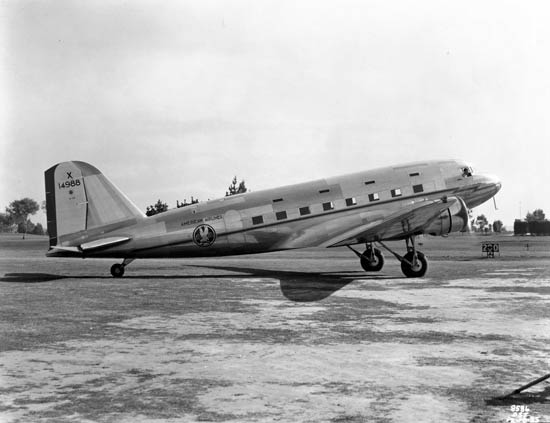 American Airlines' Douglas DST, NX14988, the first DC-3. (San Diego Air and Space Museum)