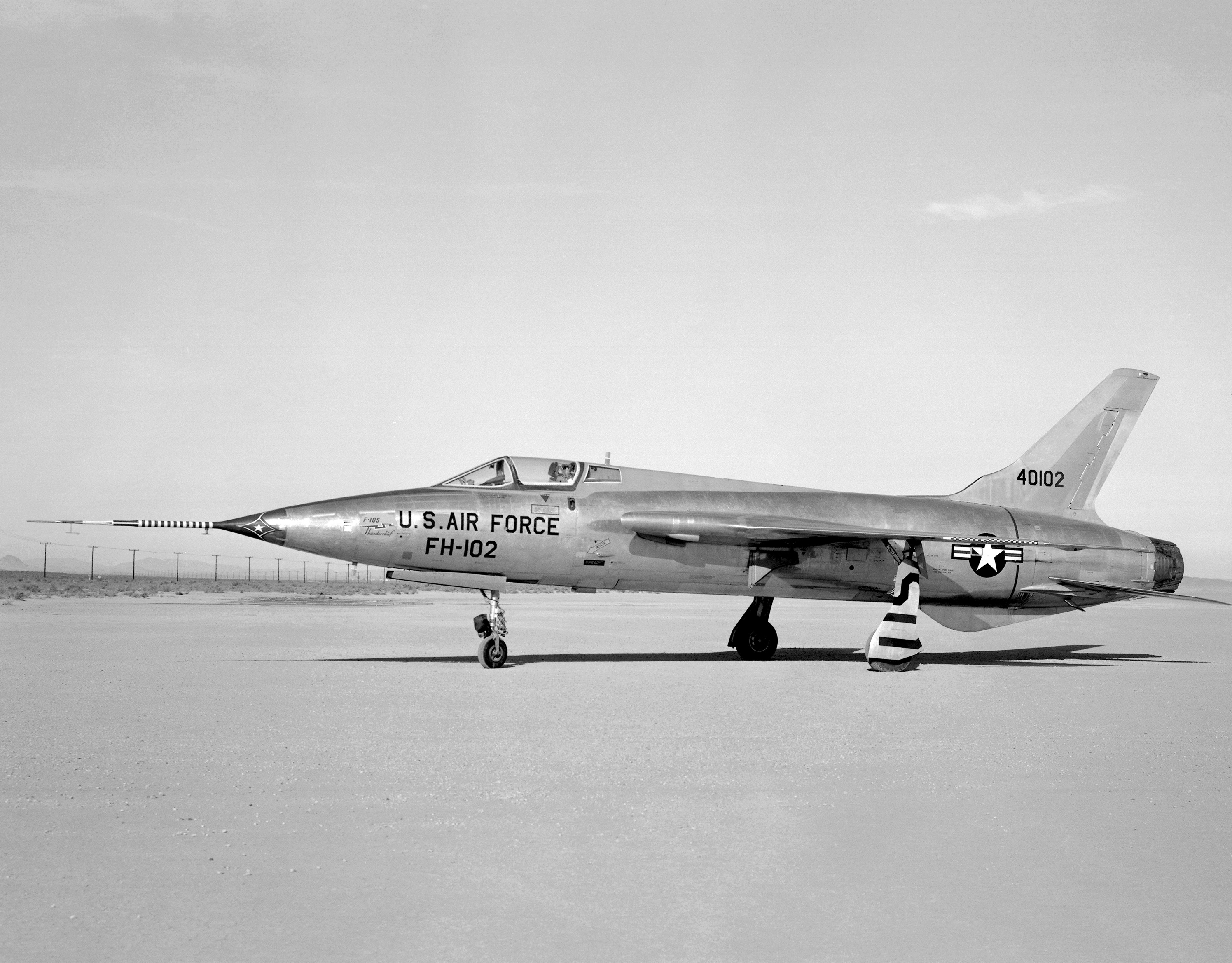 Republic F-105B-1-RE Thunderchief 54-102. (U.S. Air Force)