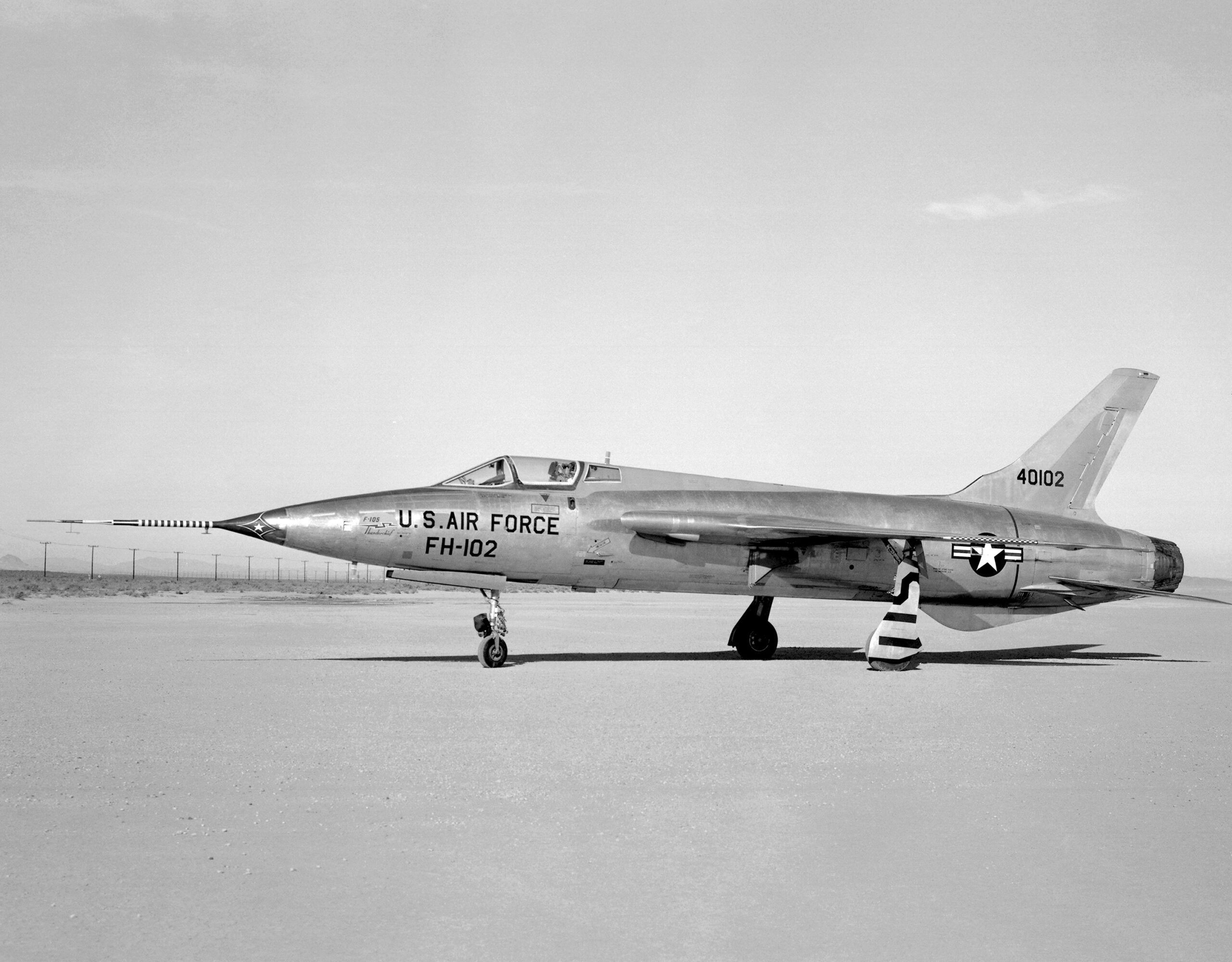 Republic F-105B-1-RE Thunderchief 54-102. (U.S. Air Force)