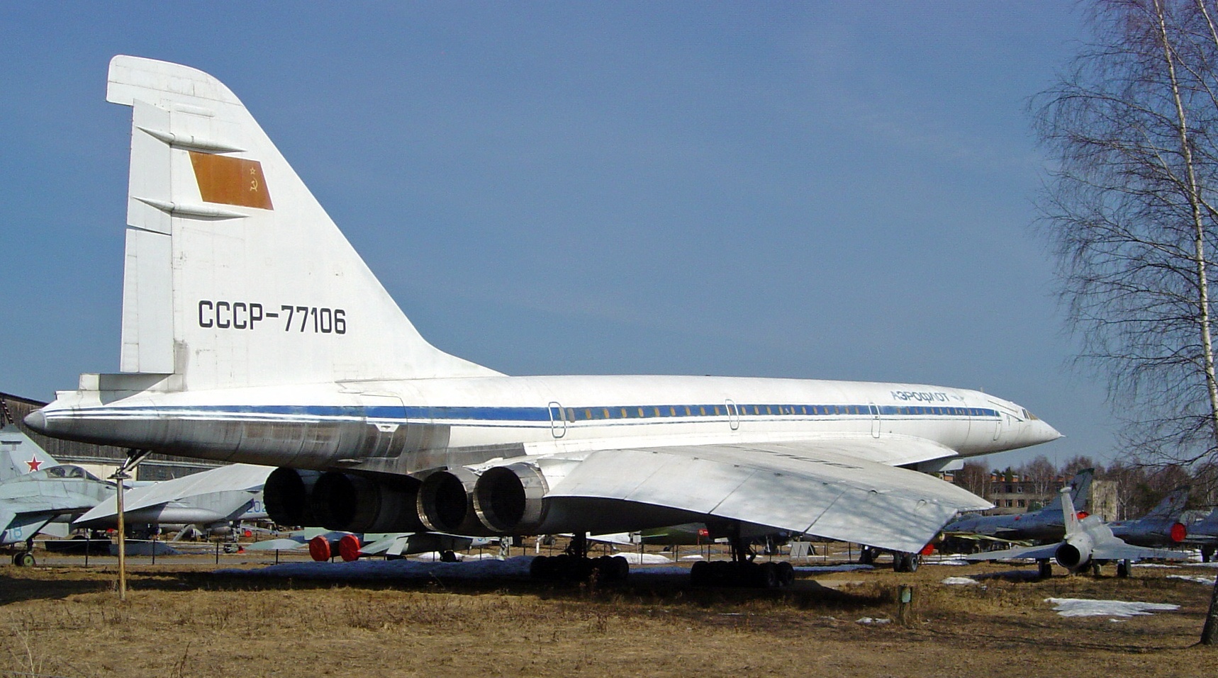 Tupolev Tu-144S 004-1, CCCP-77106, at the Central Aviation Museum Monino. (© Danner Gyde Poulsen)