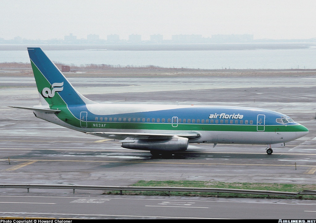 Air Florida's Boeing 737-222 N62AF, photographed at JFK, 11 April 1981. © Howard Chaloner. Photograph used with permission.