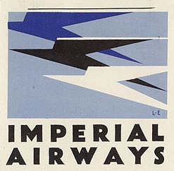 Imperial Airways "Speedbird" logo,from a baggage lable, ca. 1933 