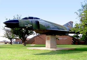 "Craft 01", McDonnell F-4D-29-MC Phantom II 65-0796 on static display at William E. Dyess Elementary School, Abilene, Texas. (Abilene School District photo) 
