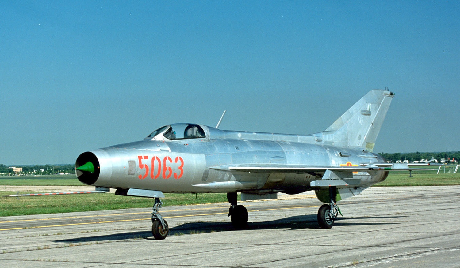 A Mikoyan Gurevich MiG-21PF at the National Museum of the United States Air Force.