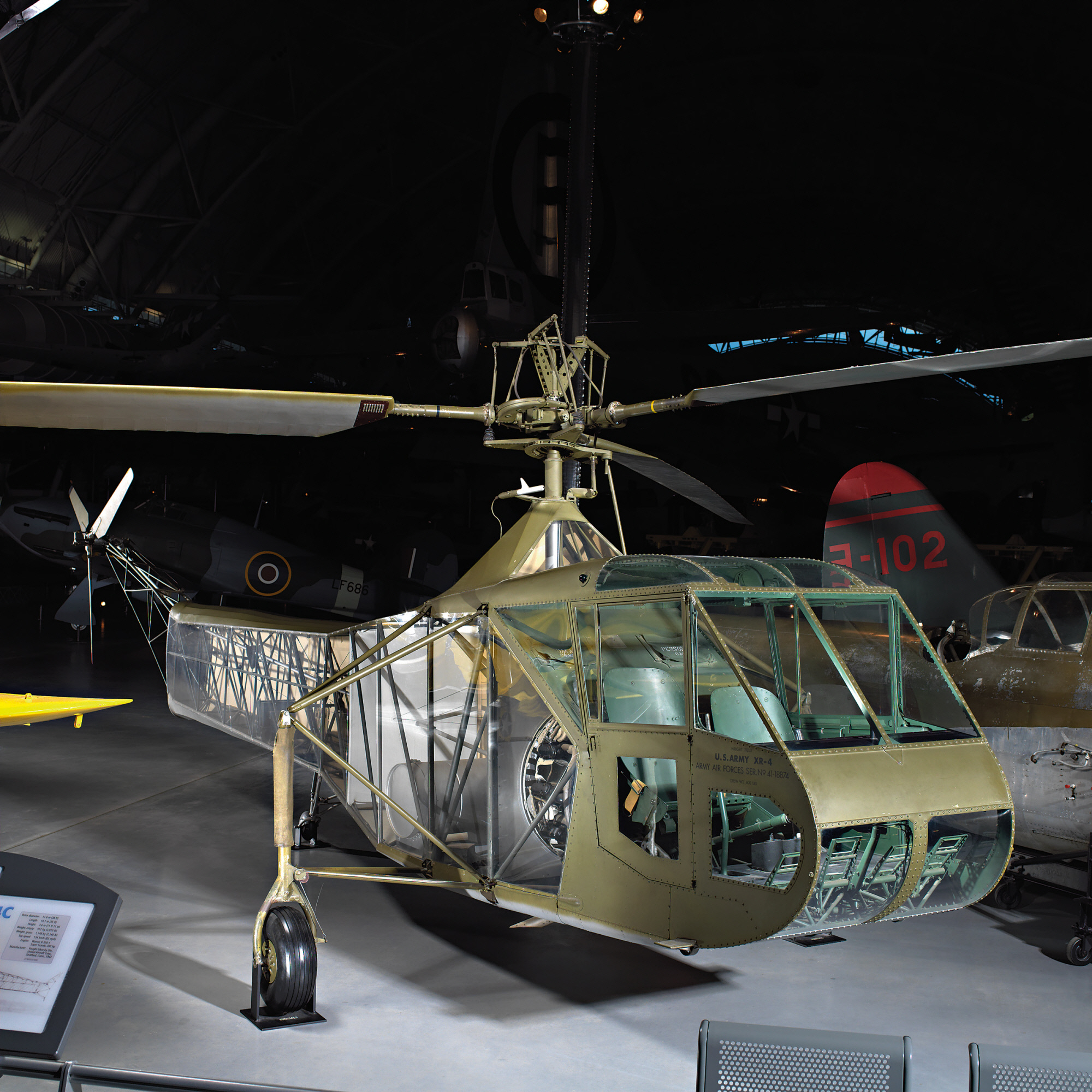 Sikorsky XR-4C 41-18874 at the National Air and Space Museum. (NASM)
