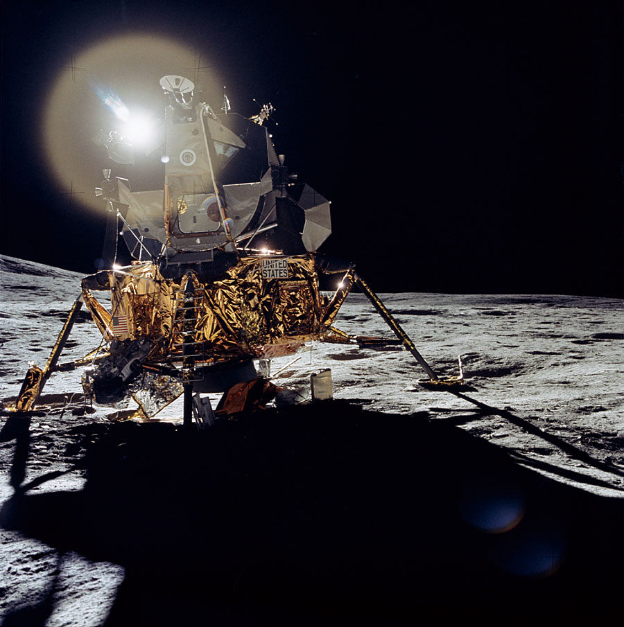 The Apollo 14 Lunar Module Antares (LM-8) on the surface of The Moon. (NASA)
