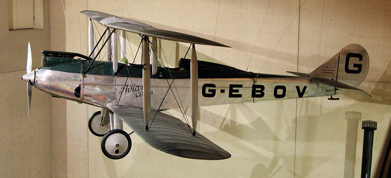 Herbert J.L. Hinkler's Avro 581E Avian, G-EBOV, in the collection of the Queensland Museum South Bank, Corner of Grey & Melbourne Streets, South Bank, South Brisbane. (Detail from photograph by Peter Lewis)
