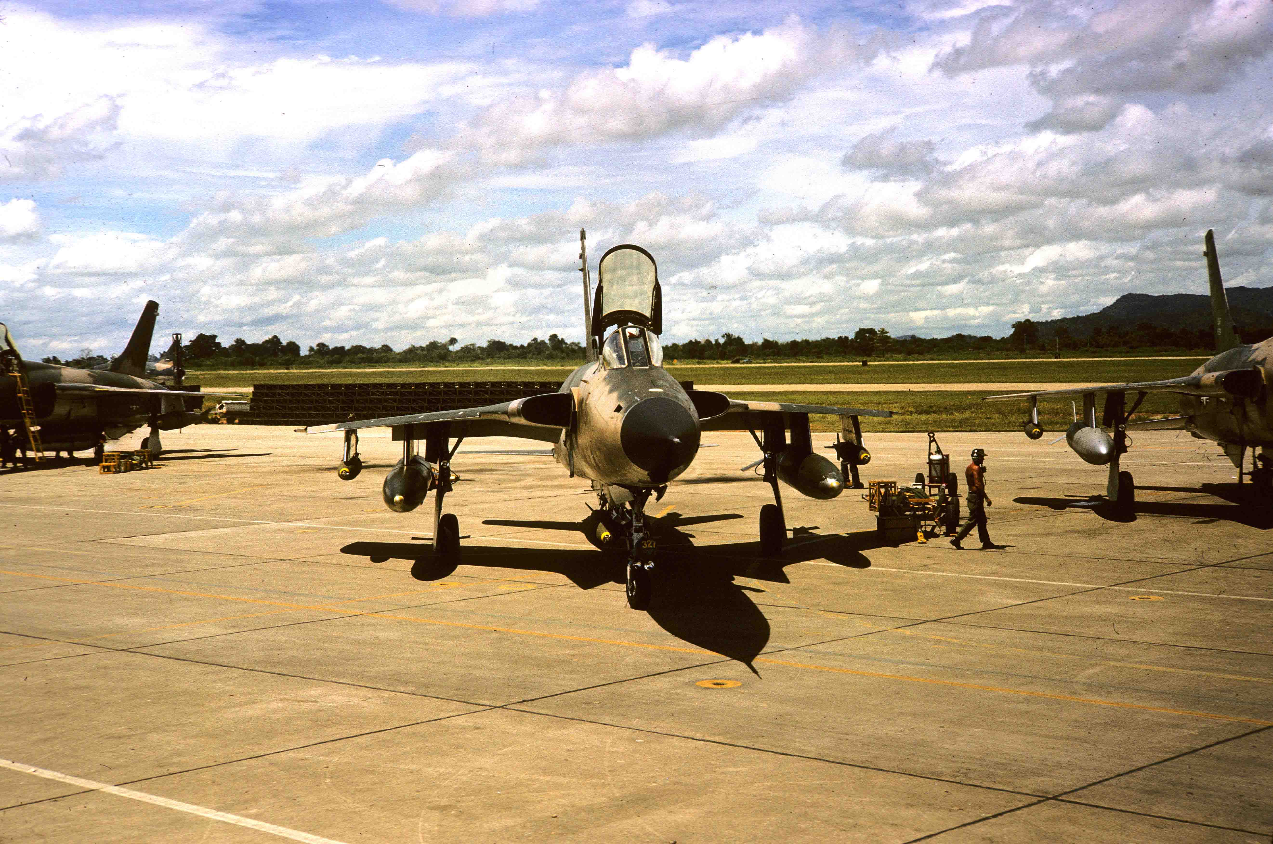 Republic F-105D Thunderchief at Takhli TRAFB. (U.S. Air Force)