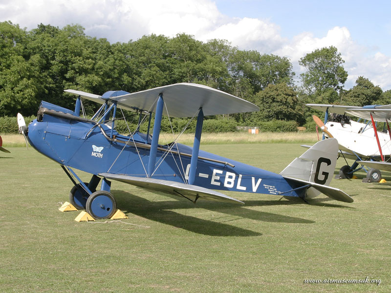 This de Havilland DH.60 Cirrus Moth, G-EBLV, in The Shuttleworth Collection, is similar to the airplanes flown by Lady Bailey, from London to Cape Town and return, 1928. It is the only flying example of the Cirrus Moth.