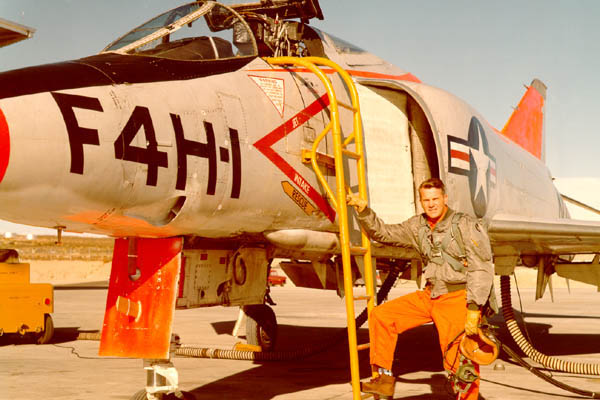 Robert C. Little with YF4H-1 Bu. No. 142259. (McDonnell Douglas)