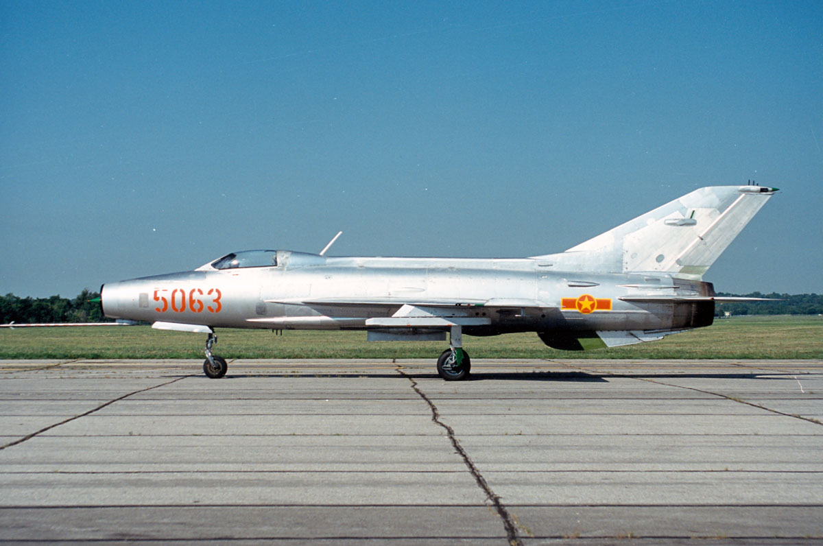 Mikoyan Gurevich MiG-21PF in markings of the Vietnam People's Air Force, at the National Museum of the United States Air Force. (U.S. Air Force)