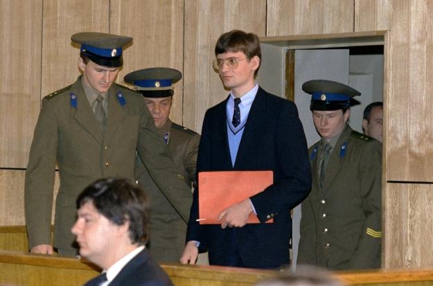 Mathias Rust during his trial, 1987.