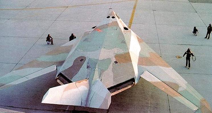 Lockheed Full Scale Development YF-117A, 79-10780, in light, three-tone desert camouflage. (Lockheed Martin) 