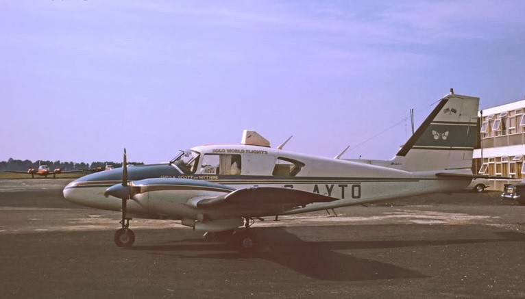 Sheila Scott's Piper PA-23-250 Aztec D, G-ATYO. Mythre. 