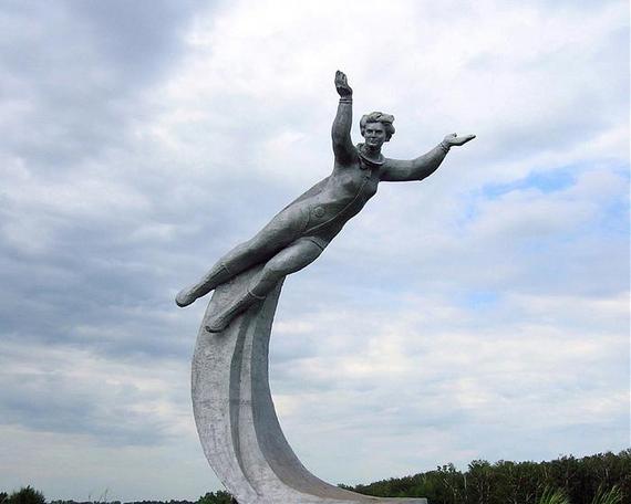 Valentina Tereshkova Monument at the site of Vostok 6 landing.