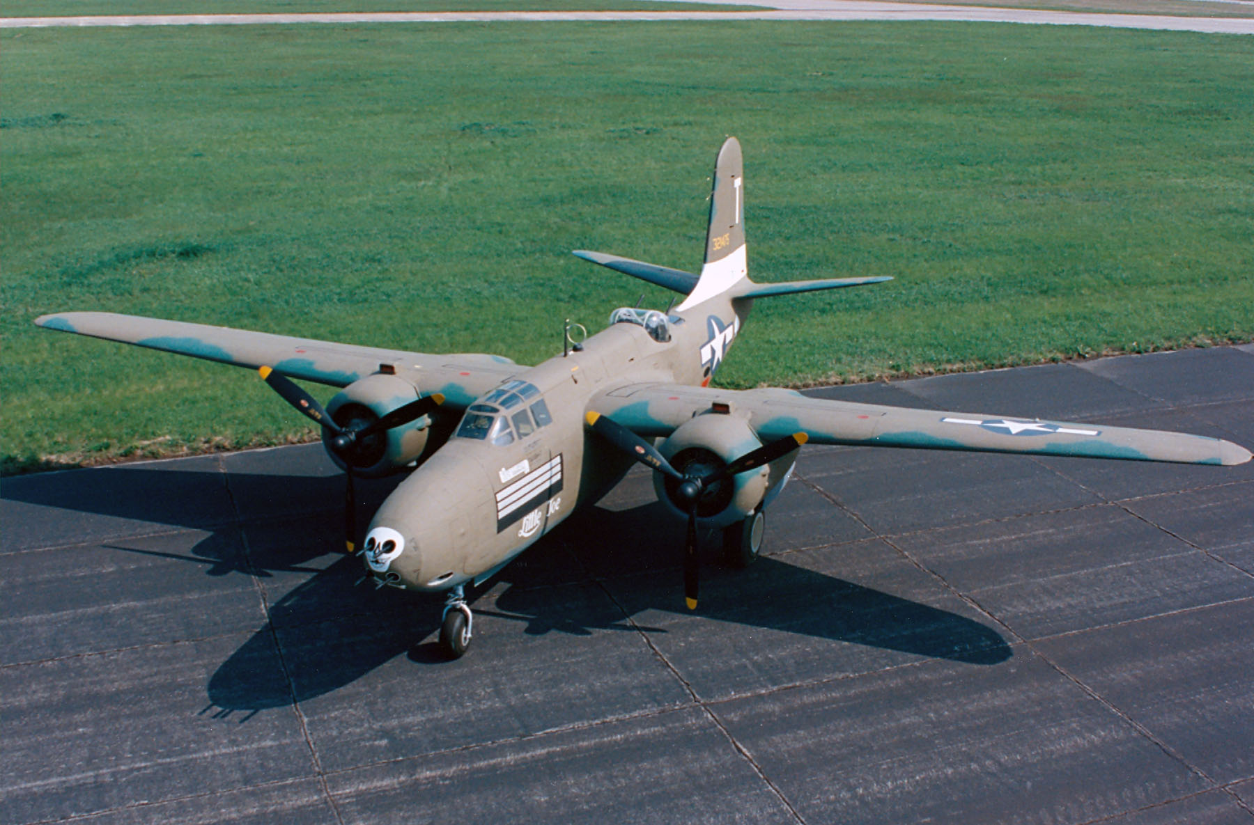 This Douglas A-20G-45-DO Havoc, 43-22200, at the National Museum of teh United States Air Force, is marked as A-20G-40-DO 43-21475 of the 389th Bombardment Squadron, 312th Bombardment Group. (U.S. Air Force)