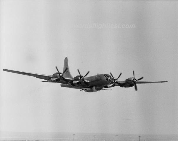 A Boeing EB-50D Superfortress carries the Bell X-1D. (Edwards Flight Test.com)