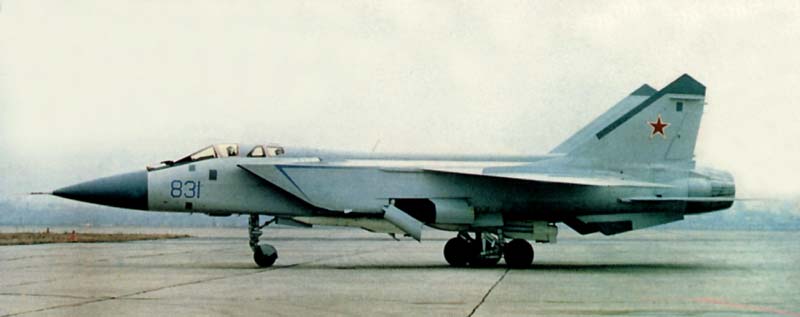 Mikoyan Design Bureau Ye-155MP, 83/1, first prototype of the MiG-31 Fox Hound. (Mikoyan)