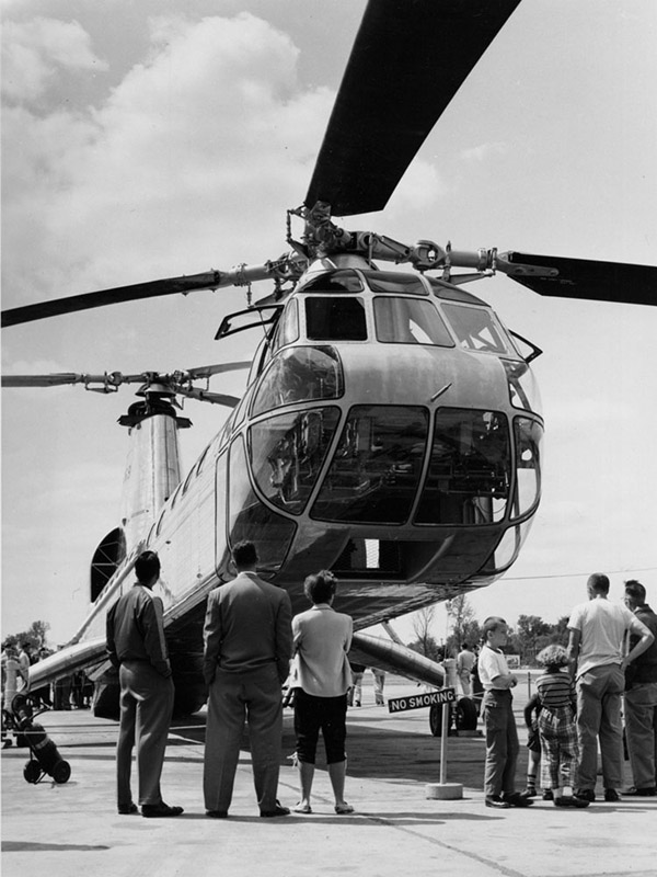 The Piasecki YH-16A Transporter was the world's largest helicopter in 1956. (Piasecki Aircraft Corporation)