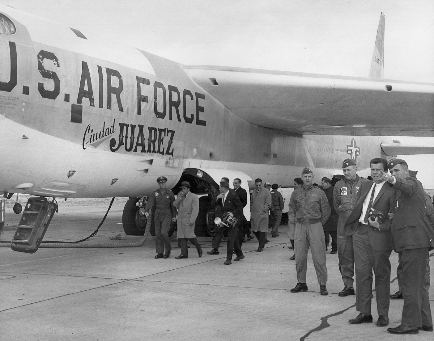 When 53-380 was assigned to the 95th Bombardment Wing, it was named Ciudad Juarez. (Unattributed)